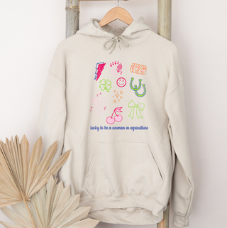 Lucky To Be A Woman In Ag– Hoodie