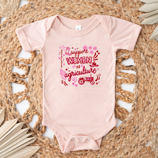 Pink and Red Support Women In Ag– Infant/Toddler/Youth