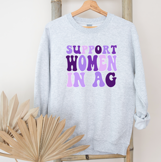 Purple Support Women In AG– Crewneck