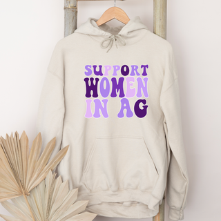Purple Support Women In AG– Hoodie