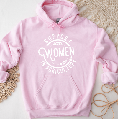 Support Women In Agriculture White Ink Hoodie (S-3XL) Unisex - Multiple Colors!