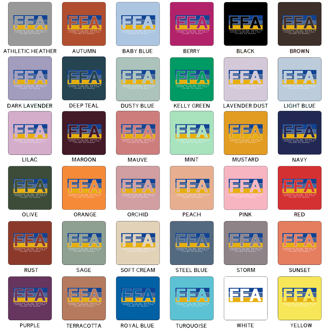 FFA Color Block T-Shirt (XS-4XL) - Multiple Colors!