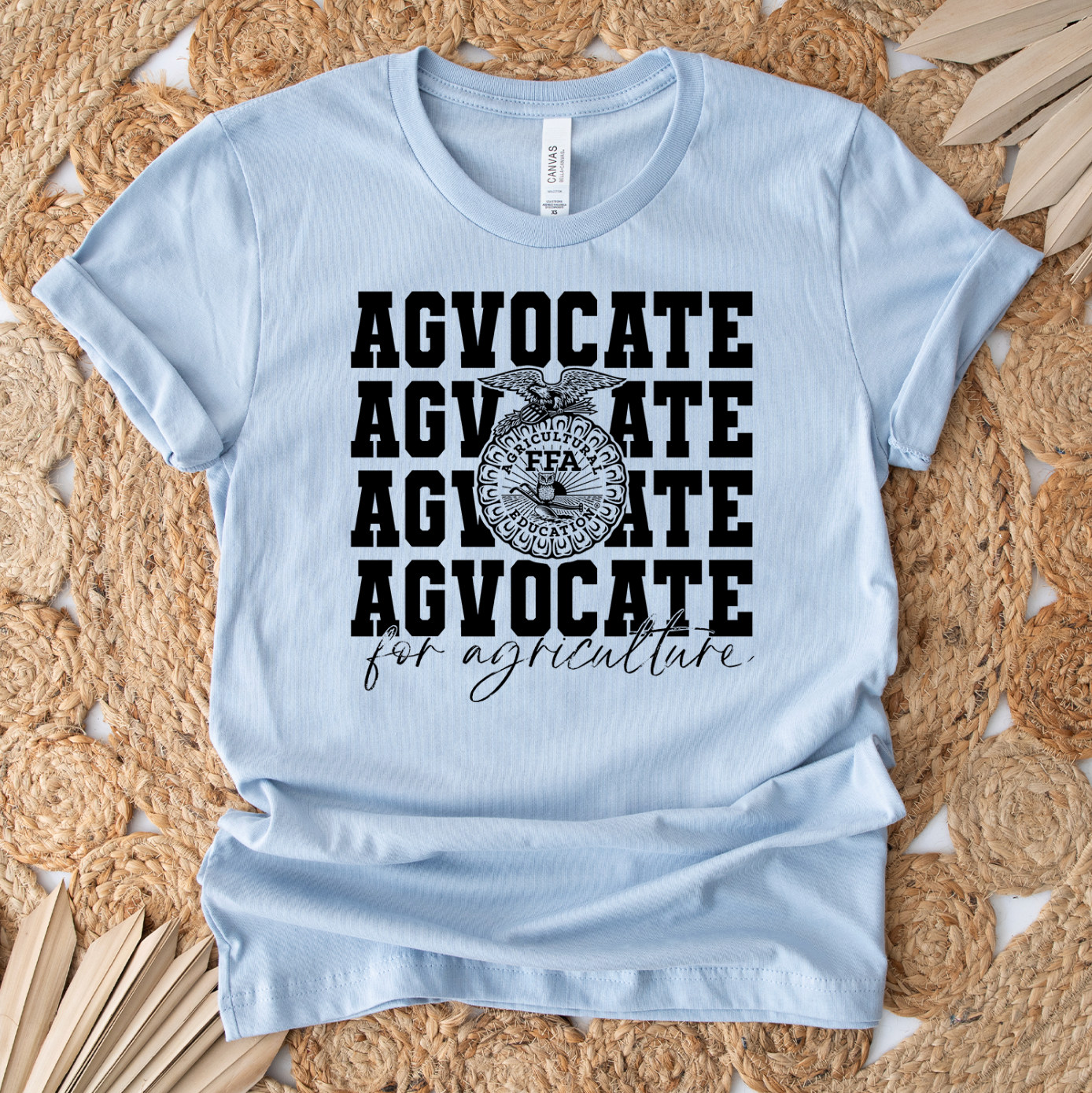 Black Emblem Agvocate For Agriculture T-Shirt (XS-4XL) - Multiple Colors!
