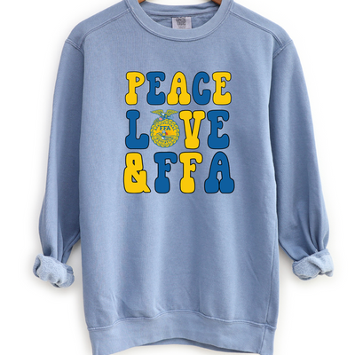 Peace Love FFA Crewneck (S-3XL) - Multiple Colors!