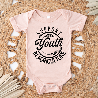 Support Youth In Agriculture One Piece/T-Shirt (Newborn - Youth XL) - Multiple Colors!