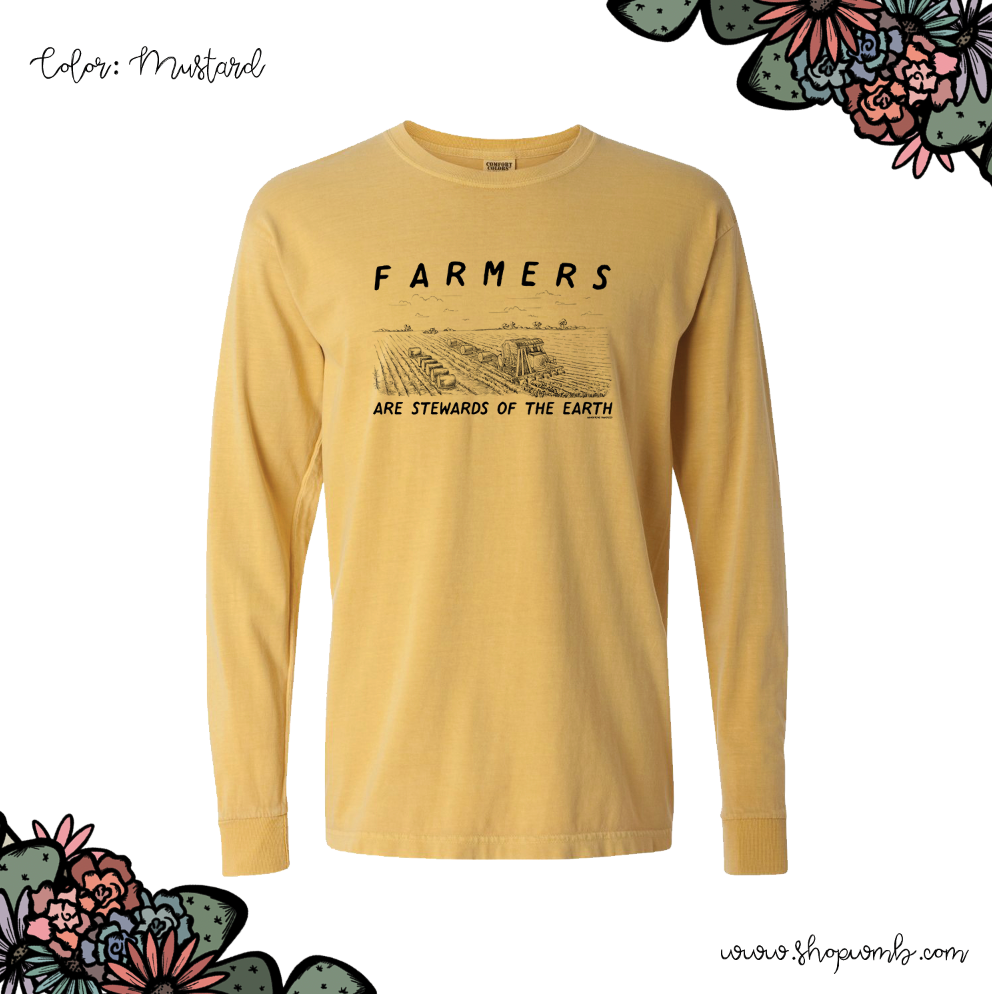 Farmers Are Stewards of the Earth LONG SLEEVE T-Shirt (S-3XL) - Multiple Colors! (Copy)