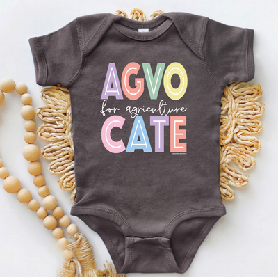 Pastel Lines Agvocate for Agriculture One Piece/T-Shirt (Newborn - Youth XL) - Multiple Colors!