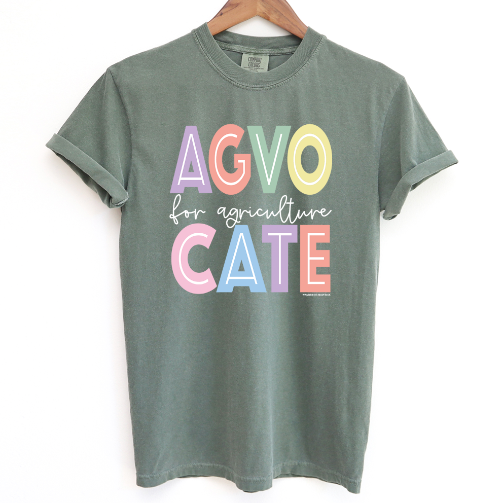 Pastel Lines Agvocate for Agriculture ComfortWash/ComfortColor T-Shirt (S-4XL) - Multiple Colors!