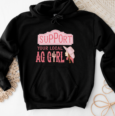 Support Your Local Ag Girl Hoodie (S-3XL) Unisex - Multiple Colors!