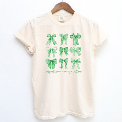 Green Bow Support Women in Ag ComfortWash/ComfortColor T-Shirt (S-4XL) - Multiple Colors!