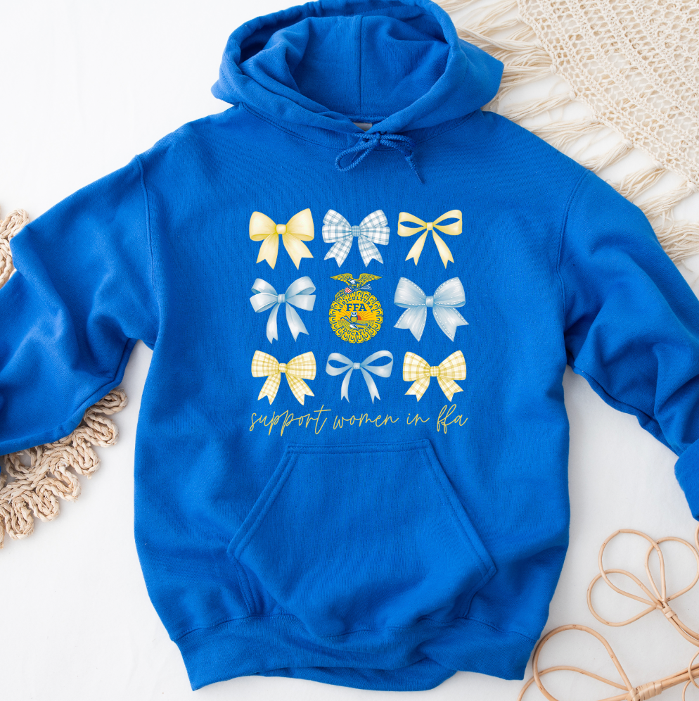 Support Women in FFA Bow Hoodie (S-3XL) Unisex - Multiple Colors!