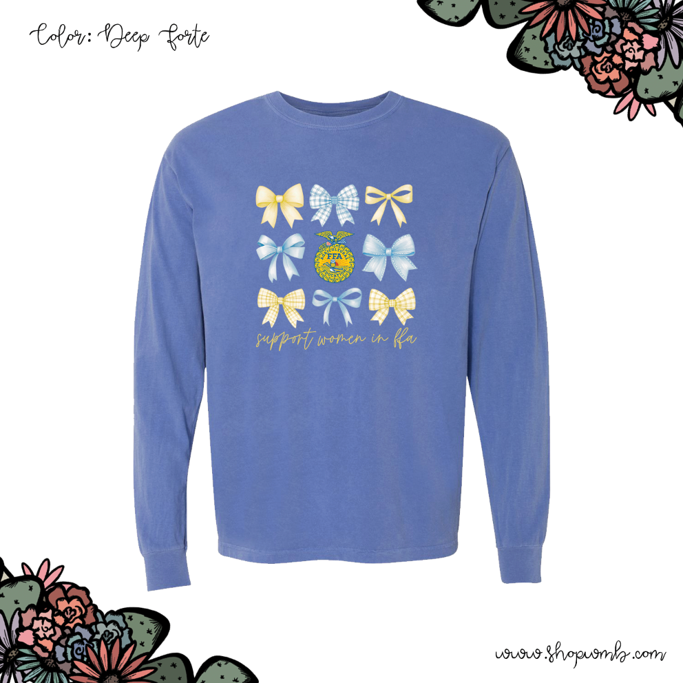 Support Women in FFA Bow LONG SLEEVE T-Shirt (S-3XL) - Multiple Colors!