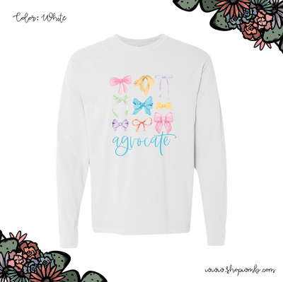 Agvocate Multicolor Bow LONG SLEEVE T-Shirt (S-3XL) - Multiple Colors!