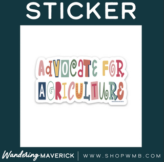 Magazine Letters Advocate for Agriculture- Vinyl Sticker