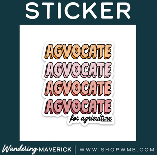 Groovy AGvocate for Agriculture- Vinyl Sticker