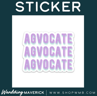 Agvocate Shadow- Vinyl Sticker