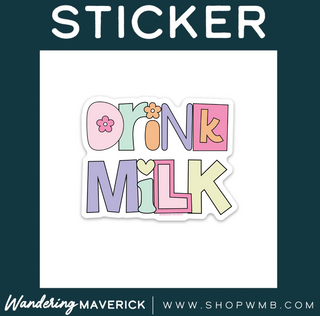 Pastel Drink Milk- Vinyl Sticker