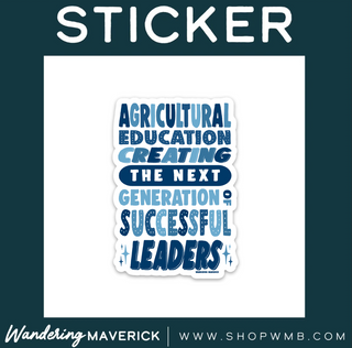 Blue Agricultural Education- Vinyl Sticker