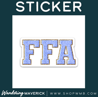 Faux Chenille FFA Perwinkle- Vinyl Sticker