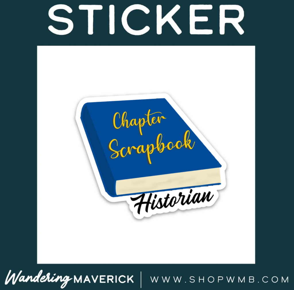 Historian Chapter Scrapbook- Vinyl Sticker – Wandering Maverick Boutique