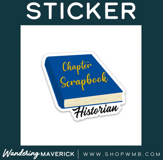 Historian Chapter Scrapbook- Vinyl Sticker