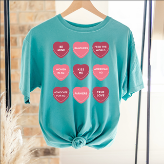Agriculture Candy Hearts – Comfort Colors T-Shirt