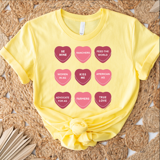 Agriculture Candy Hearts - Bella Canvas T-Shirt