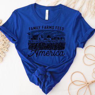 Family Farms Feed America Black Ink - Bella Canvas T-Shirt