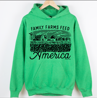 Family Farms Feed America Black Ink - Hoodie
