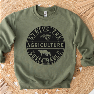 Strive For Sustainable Agriculture BLACK INK – Crewneck