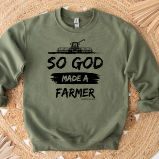 So God Made A Farmer Black Ink  – Crewneck