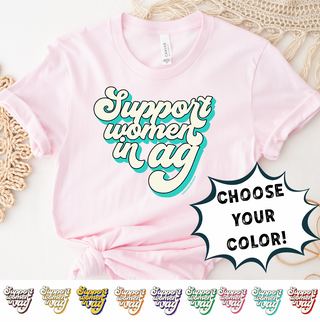 RETRO SUPPORT WOMEN IN AG - CHOOSE YOUR COLOR - Bella Canvas T-Shirt