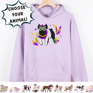 MARDI GRA ANIMALS - CHOOSE YOUR ANIMAL – Hoodie
