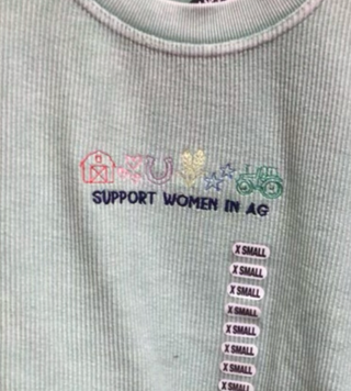 Dusty Blue Support Women In Ag - Corded Crewneck - SALE!