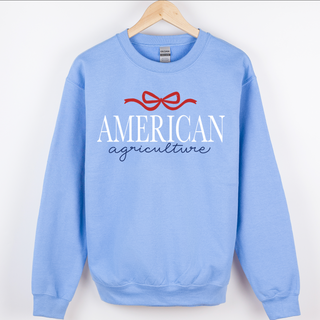 American Agriculture Bow - Red White Blue – Crewneck