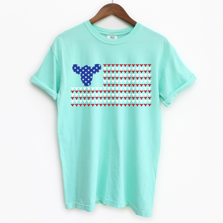 Cattle Patriotic Flag – Comfort Colors T-Shirt