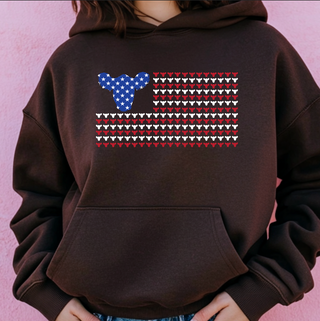 Cattle Patriotic Flag – Hoodie