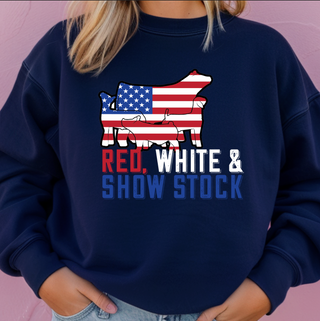 Red White & Show Stock – Crewneck