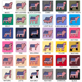 Patriotic Flag-CHOOSE YOUR ANIMAL– Infant/Toddler/Youth