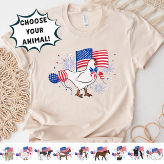 USA Animals-CHOOSE YOUR ANIMAL- Bella Canvas T-Shirt