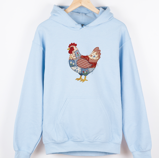 Patriotic Patchwork Chicken– Hoodie