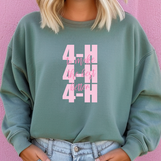 Pink 4-H To Make the Best Better– Crewneck