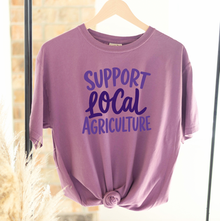 Support Local Agriculture – Purple – Comfort Colors T-Shirt