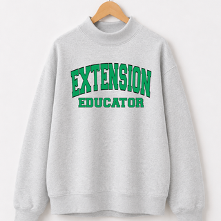 Extension Educator Varsity Mock Neck - Grey