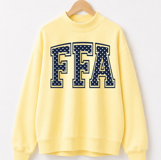 FFA Polka Dot Mock Neck - Butter Yellow