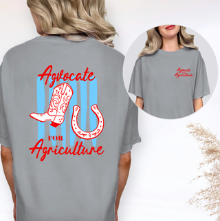 Boots and Horseshoes Agvocate– Comfort Colors T-Shirt - Front & Back