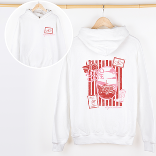 Striped Agriculture Pink and Red– Hoodie - Front & Back!