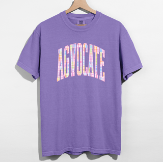 Colorful Plaid Agvocate– Comfort Colors T-Shirt