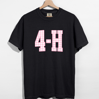 Pink Checker 4-H– Comfort Colors T-Shirt