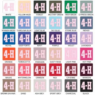 Pink Checker 4-H– Crewneck